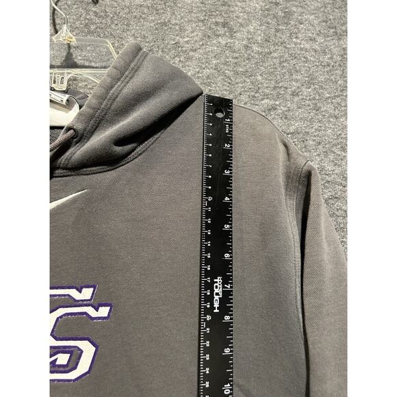 Vintage 90’s Nike Center Check Swoosh Hoodie Size Medium USA Made COLLEG STATION - Picture 4 of 7